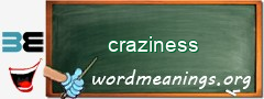 WordMeaning blackboard for craziness